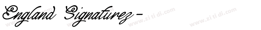 England Signaturez字体转换